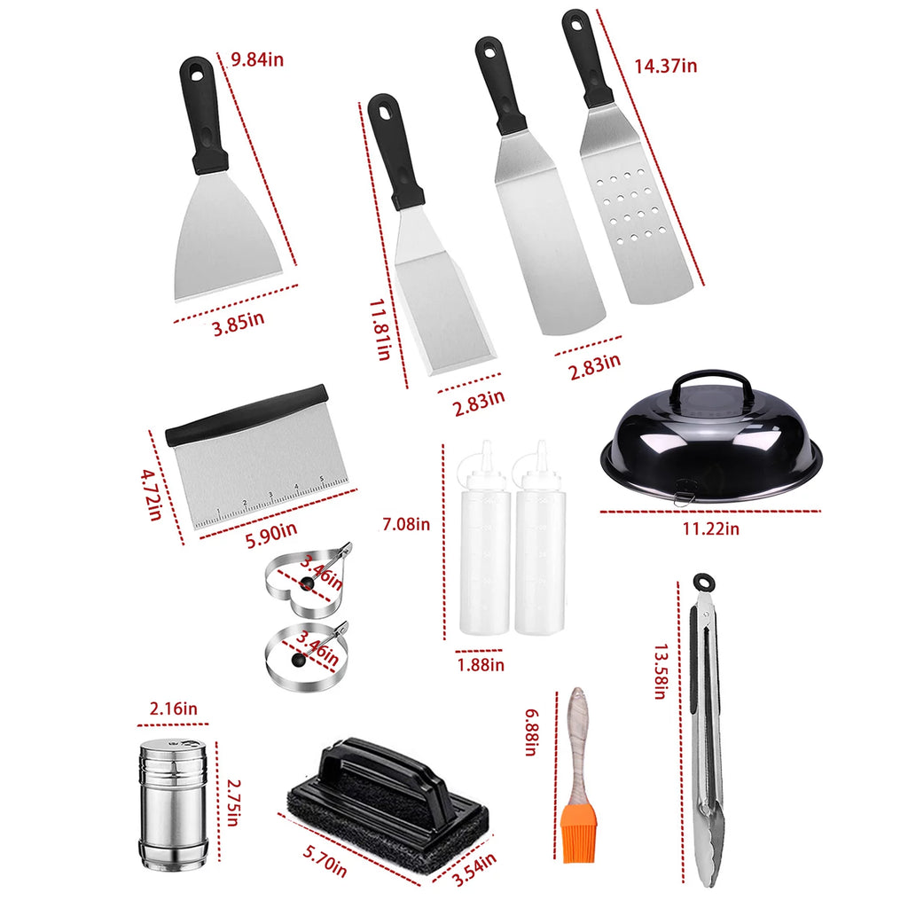 32 Pcs Stainless Steel BBQ Grill Tools Set P304630