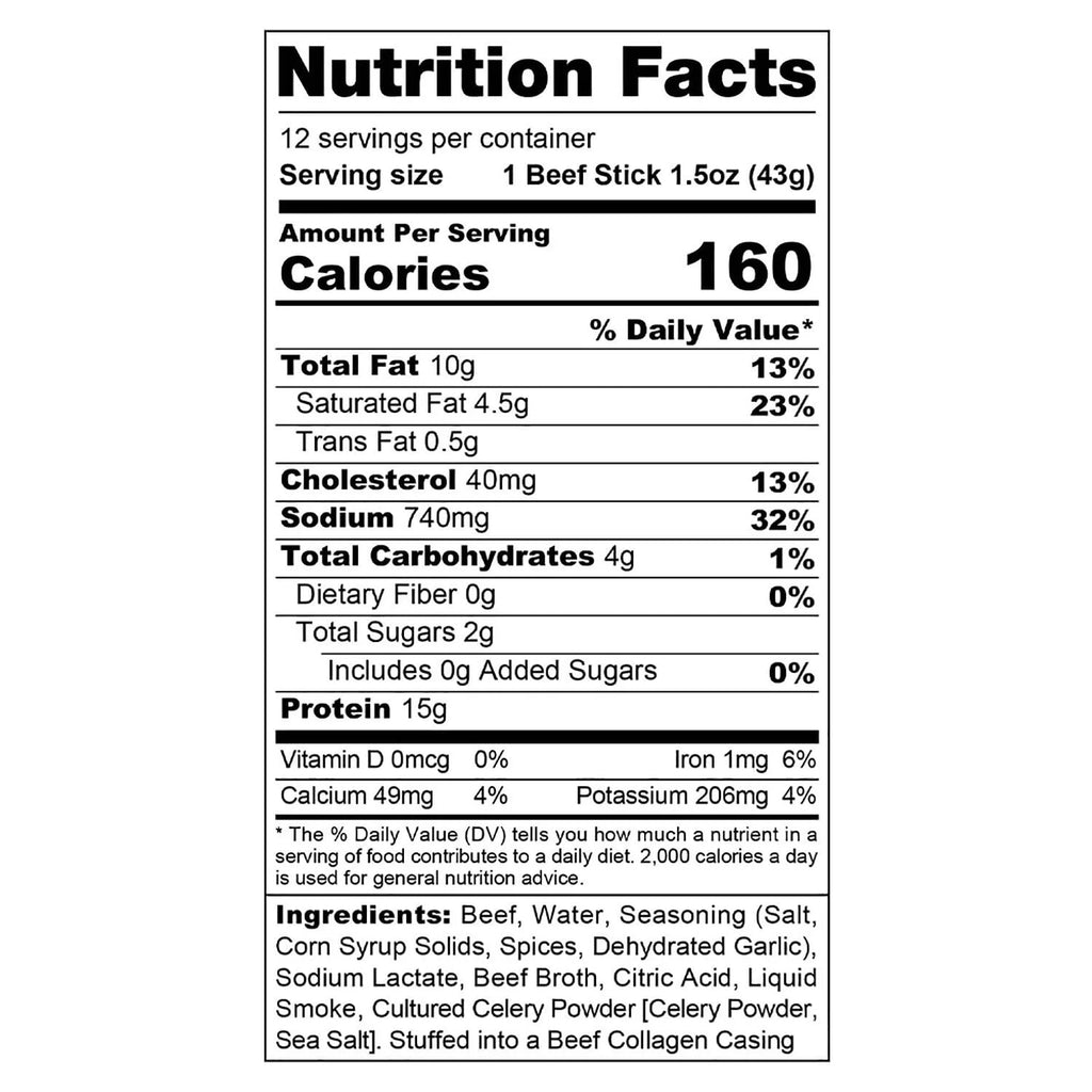 Beef Jerky Sticks 1.5oz 12-Pack J670