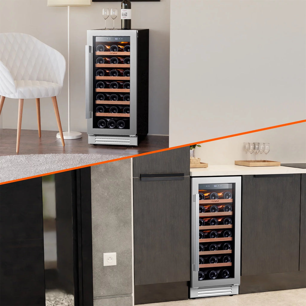 24 inch 54 Bottle Stainless Steel Wine Cooler U218215
