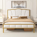 Queen Size Tufted Upholstered Bed Frame with Headboard O625