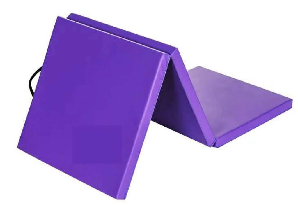 Black Tri-Fold Exercise Mat with Handles J316