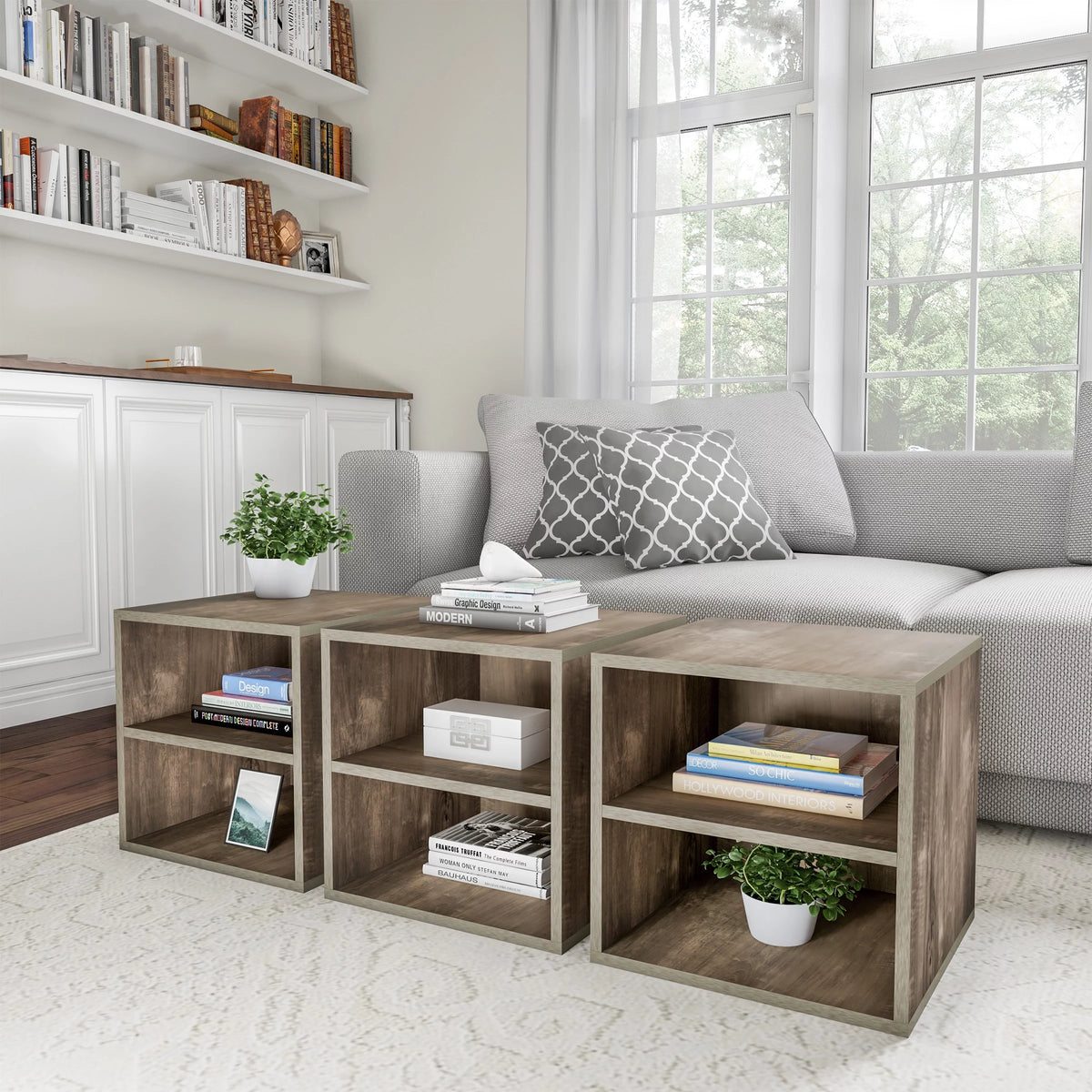 2 Shelf End Table T817