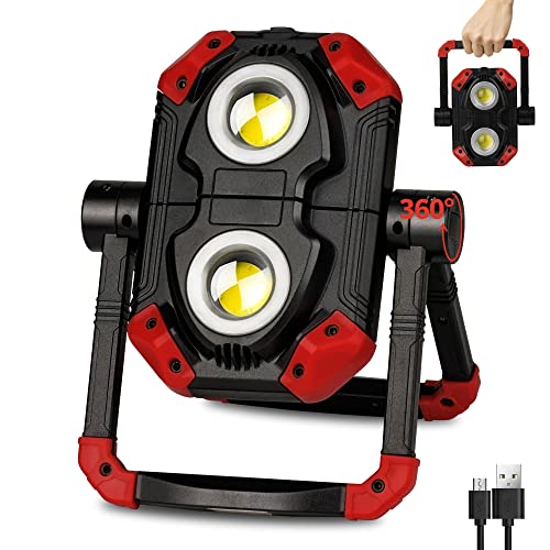 Rechargeable 2 COB 2500LM Folding Portable LED Work Light H149