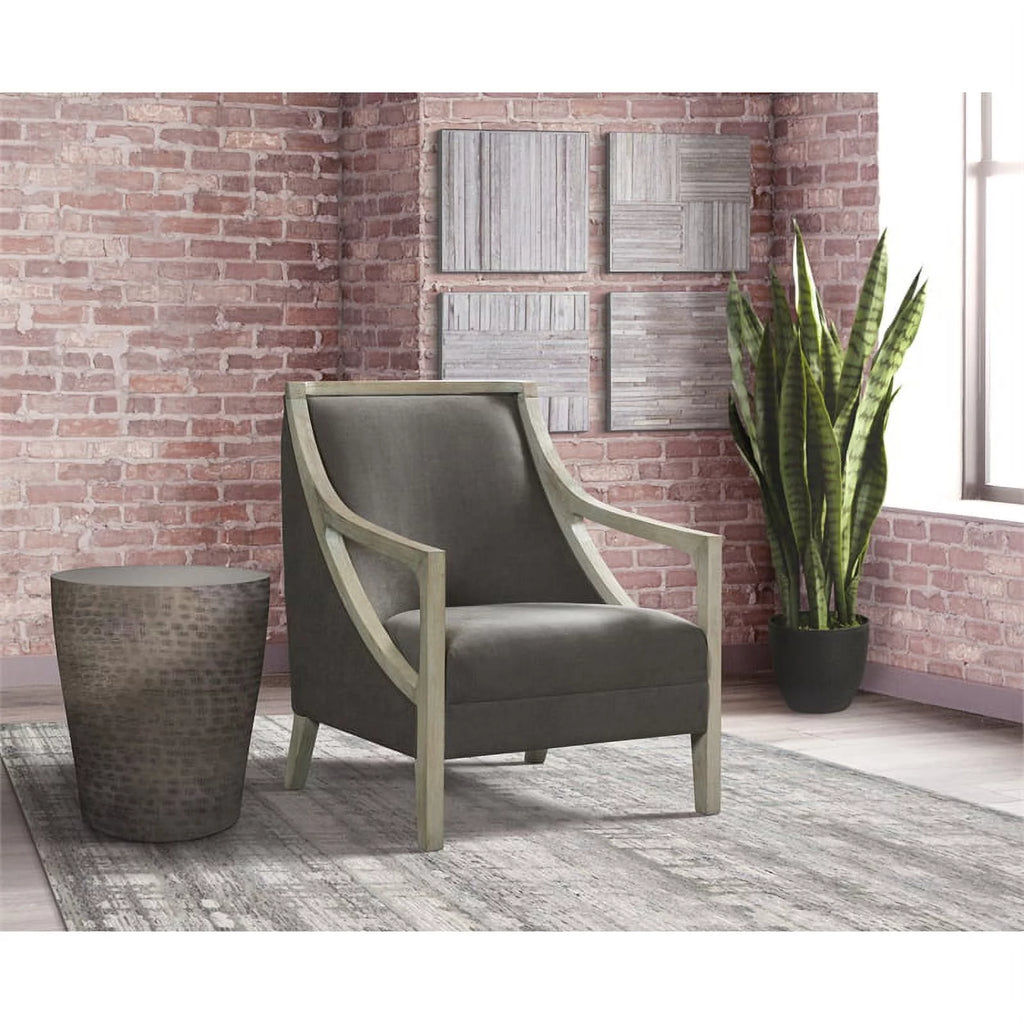 Contemporary Accent Chair with White Wash Frame O989066