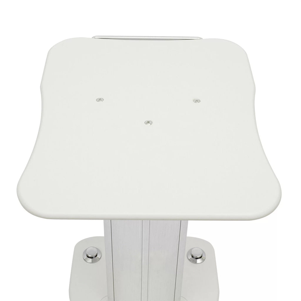Rolling Trolley Cart Beauty Machine Stand, 4 Wheels Hair Salon Alluminum Alloy White Beauty Cart N137