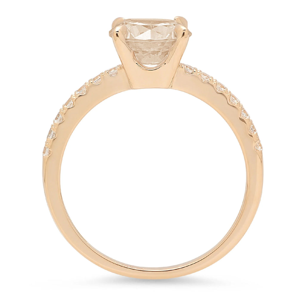 Champagne Simulated Diamond 18k Yellow Gold Ring V405600