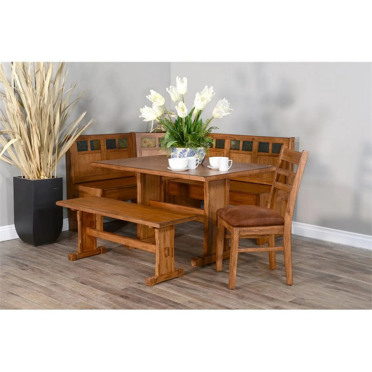 50" Farmhouse Mindi Wood Nook Table W820537