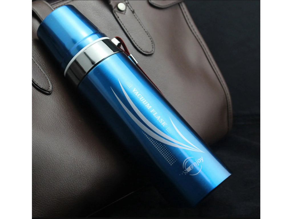 Silver Stainless Steel Vacuum Flask 750ML Water Bottle O97940