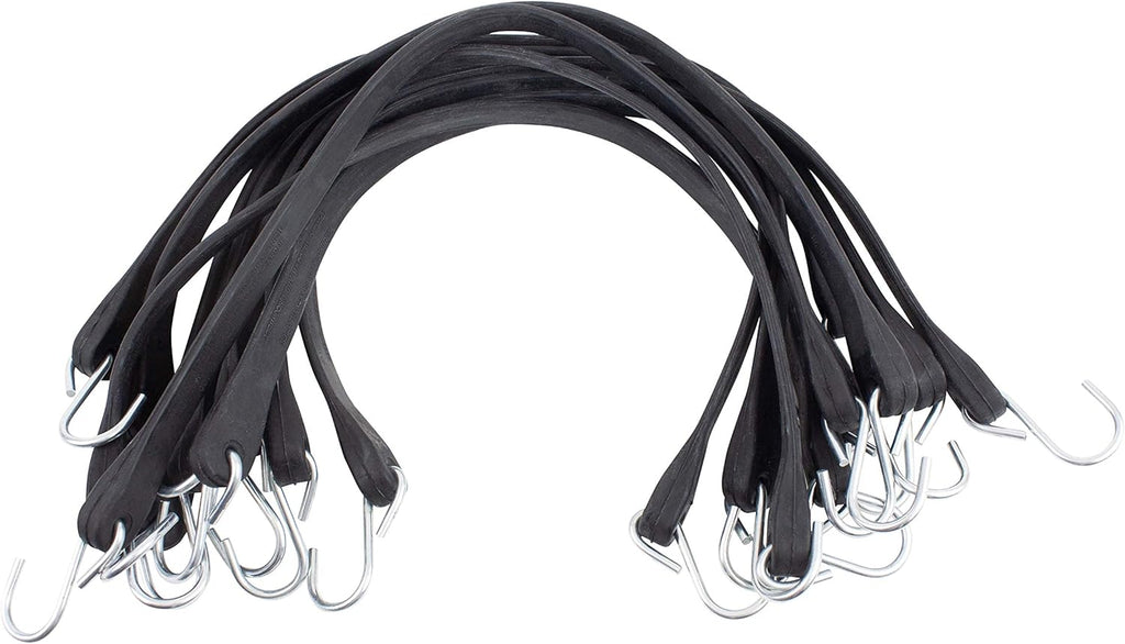 50 Pack 31 EPDM Rubber Tarp Bungee Straps with Crimped Hooks Tie Down Cords T1842