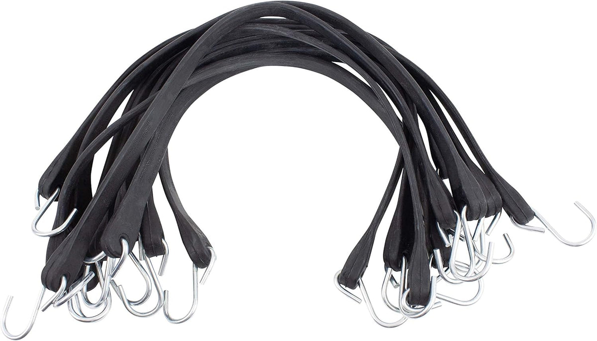 50 Pack 31 EPDM Rubber Tarp Bungee Straps with Crimped Hooks Tie Down Cords T1842