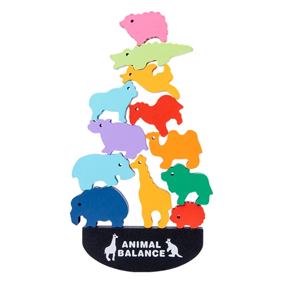 Animal Pattern Wooden Building Blocks Toy S378530