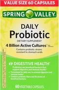 Daily Probiotic Vegetable Capsules 4B CFU 60 Ct L9440