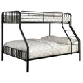 Black Metal Twin Over Full Slat Bunk Bed F20965