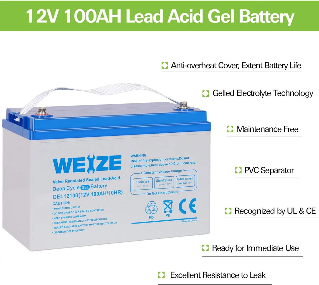 12V 100AH Deep Cycle Rechargeable Gel Battery I868