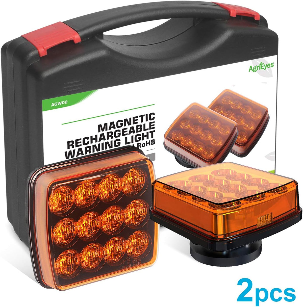 Blue Rechargeable Magnetic Strobe Light, Pack of 2 F75198