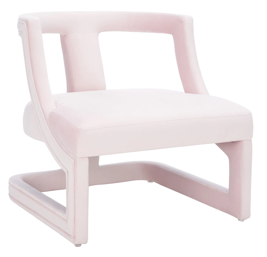 Light Pink Upholstered Accent Chairs A387714