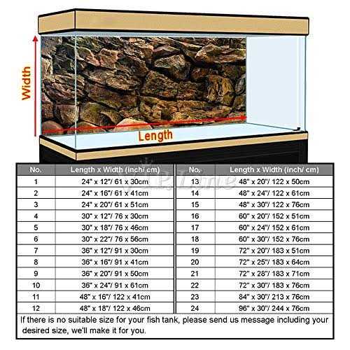 Rock Wall Aquarium Background Poster Fish Tank Decor Z589