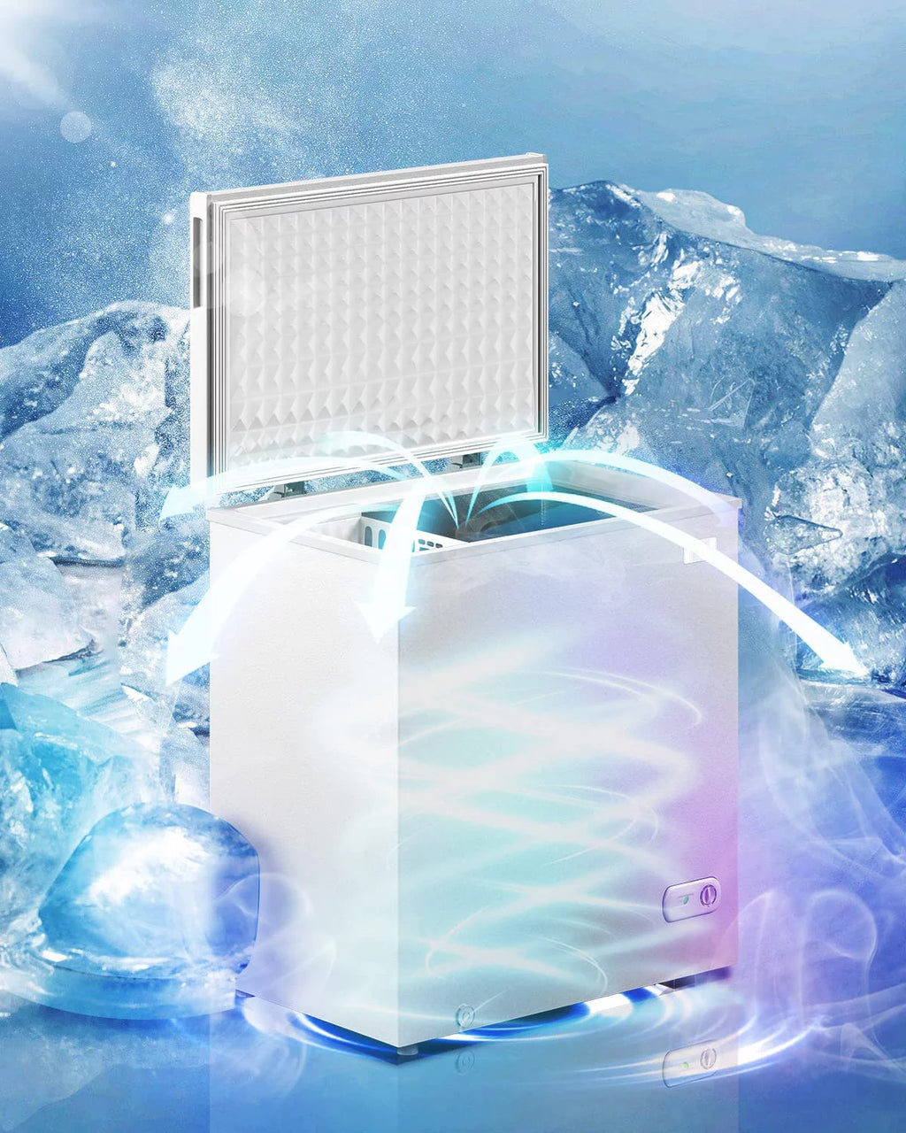 5.0 Cu ft White Chest Freezer with Storage Basket H4936