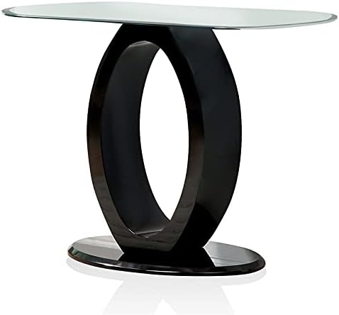Glossy Black Wood Console Table Z475462
