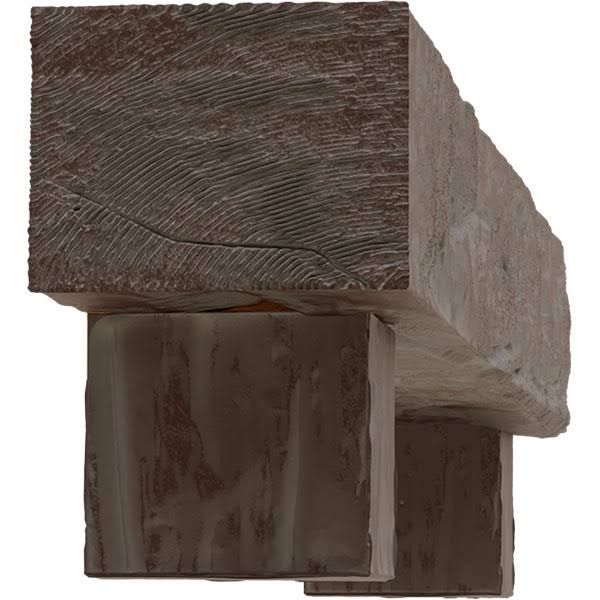 Aged Pecan Faux Wood Fireplace Mantel Kit with Corbels G8076