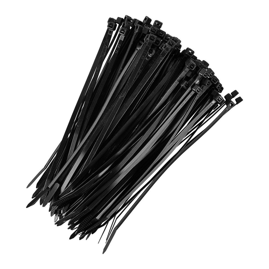 Black 8 in. UV-Resistant Cable Ties 100-Pack O2821