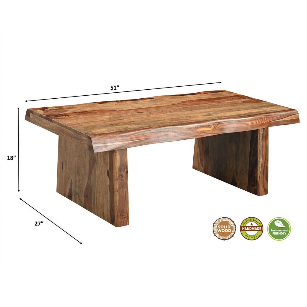 Solid Wood Coffee Table in Brown S7846