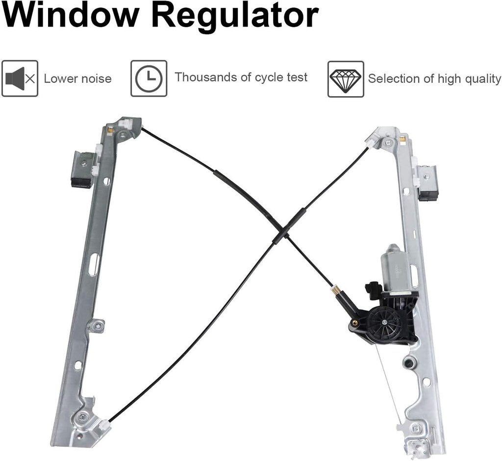Front Driver Side Power Window Motor and Regulator Assembly for 2000-2006 GMC Yukon/Chevrolet Tahoe Pack of 2 P622800