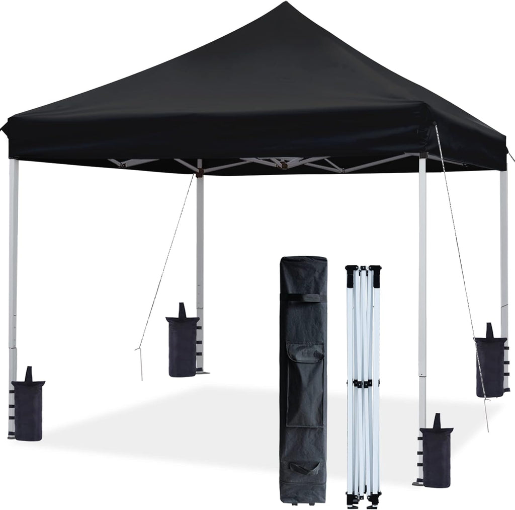 White 10'x15' Pop Up Canopy Tent with Wheeled Carry Bag V7442